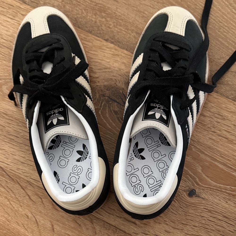 Adidas Classic Black and Cream Sneakers